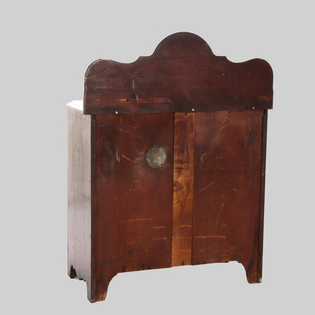 Brown Antique Carved Walnut 3-Drawer Commode With Backsplash & Shelves Circa 1890 For Sale - Image 8 of 16