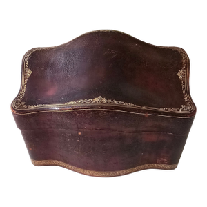 Vintage Italian Leather Mid Century Designer Signed Box