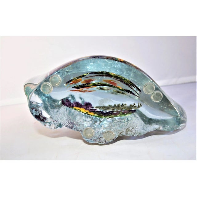 Contemporary Chris Heilman Aquarium Art Glass Sculpture, Signed 1994 For Sale - Image 3 of 4