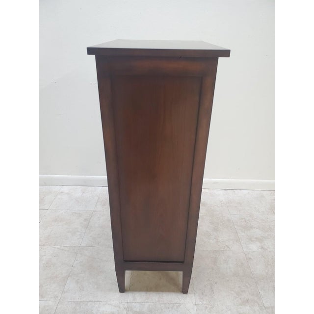 Brown 1990s Ethan Allen Wine Cabinet Display Tuscany For Sale - Image 8 of 13