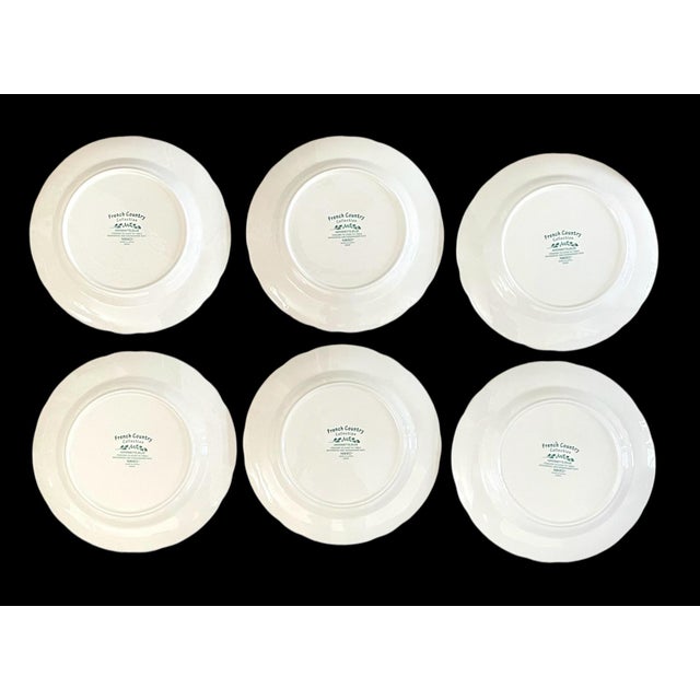 French Country Nikko French Country Antoinette Blue China 10.5 Dinner Plates Set of 6 For Sale - Image 3 of 5