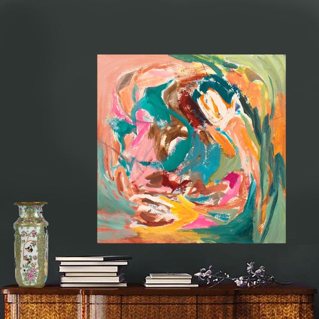 This acrylic painting on canvas by Susan Foley was inspired by the artist's love of nature. The gestural brushstrokes...
