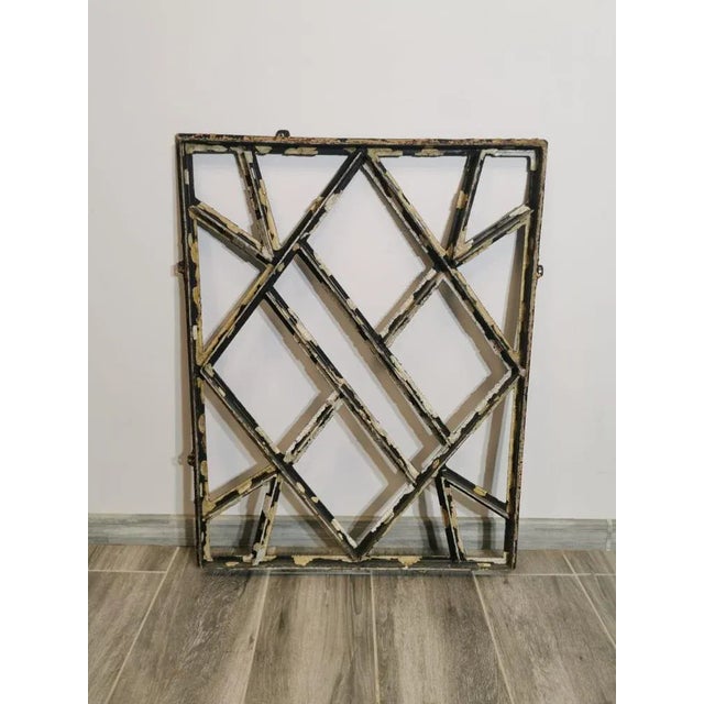 Vintage Metal Lattice Frame For Sale - Image 4 of 5