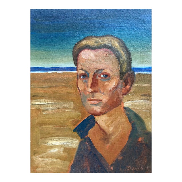 1960s George Daniell Portrait Oil Painting For Sale