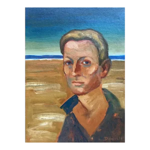 1960s George Daniell Portrait Oil Painting