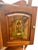Antique Art Nouveau Burled Walnut Ladies Dresser With Oval Folding Mirrors For Sale - Image 4 of 11