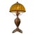 1900s Art Nouveau Edward Miller Art Nouveau Art Glass Table Lamp For Sale