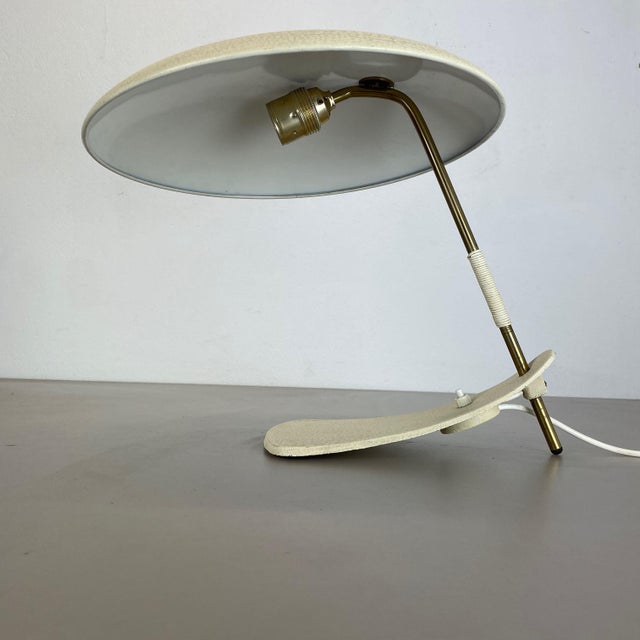 Modernist Bauhaus Desk Light in Metal and Brass, Austria, 1950s For Sale - Image 10 of 18