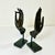 Mid-Century Asian Boho Chic Cast Metal Buddha Hand Sculpture - Set of 2. For Sale - Image 10 of 13