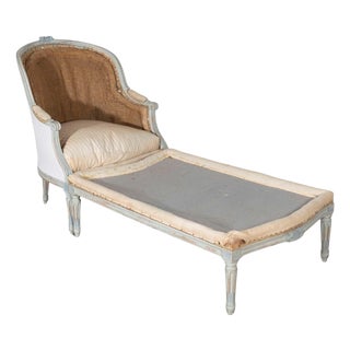 19th Century French Louis XVI Style Painted Lie de Repos For Sale