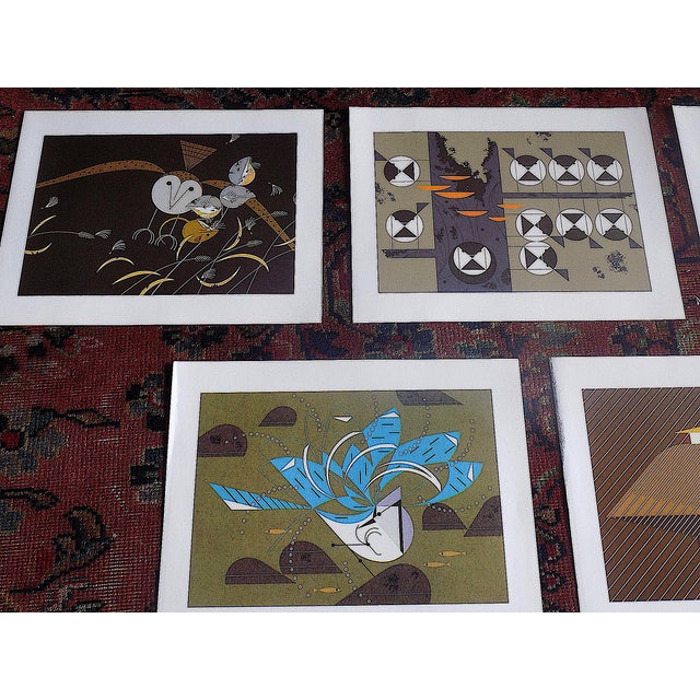 This set of ten (10) vintage abstracted modernist lithographs (offset) by the well known and well listed American artist...