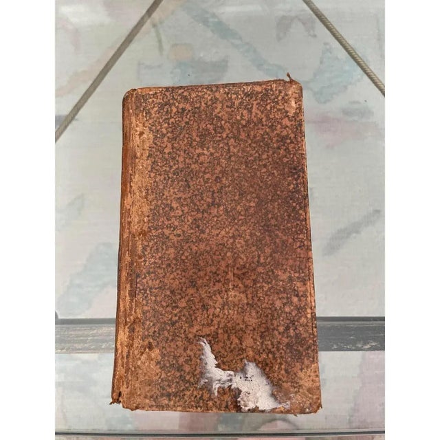Antique French Leather Bound Books- Set of 4 For Sale - Image 12 of 12