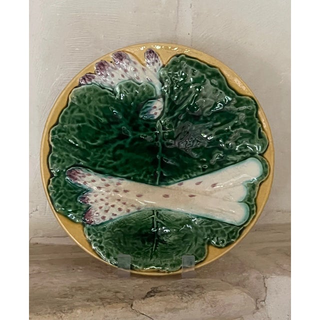 Creil Et Montereau French Majolica Asparagus Plate, 19th Century For Sale - Image 9 of 14