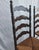 Pair of well-preserved Tell City ladder back, rush seat chairs. Original finish. Seats are in excellent condition, no stains.