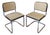 1988 Thonet Classic Breuer Side Chairs – Natural Cane, 410 Black Enamel – Pair For Sale