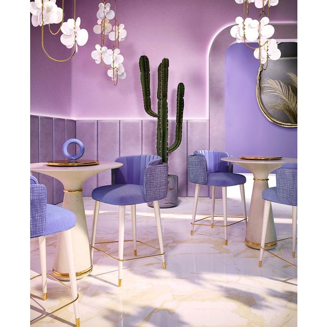 The Anita Mid-Century Modern Bar Chair is a piece where lush, beauty and delicacy hide the fierceness and unbridled...