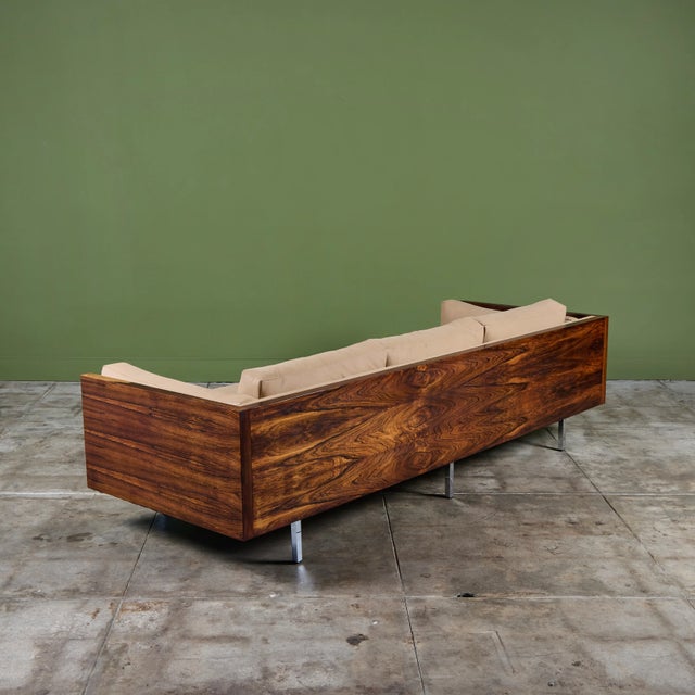 Milo Baughman Rosewood Case Sofa for Thayer Coggin For Sale - Image 9 of 18