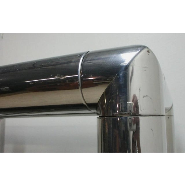 Mid-Century Modern Mid Century Monumental Tubular Aluminum Chrome Etagere Shelf Vintage Display Baughman Style For Sale - Image 3 of 17
