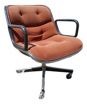 1979 Pollock for Knoll Burnt Orange Executive Chairs X6