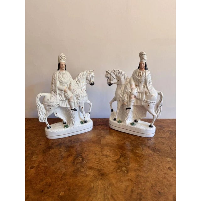 Large Antique Victorian Staffordshire Figures, 1880, Set of 2 For Sale - Image 6 of 7