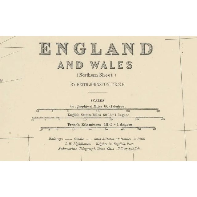 Antique Map of England and Wales, 1903 For Sale - Image 6 of 10