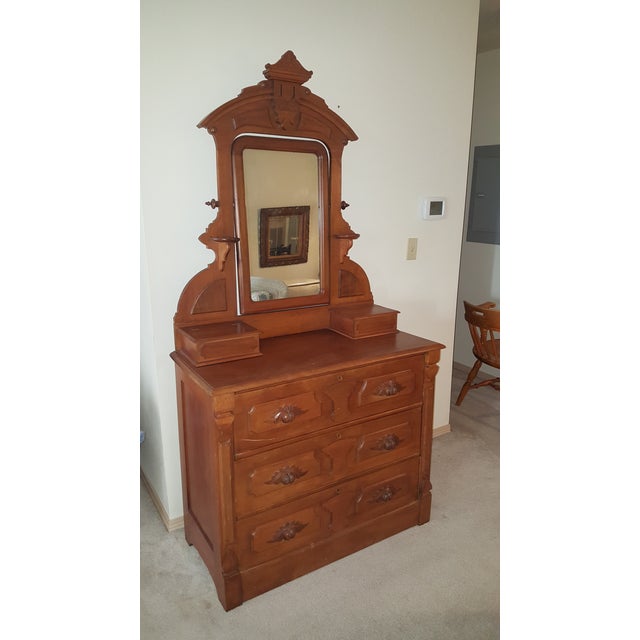 An authentic Late 19th Century Victorian wishbone dresser crafted with exceptional period detail. This piece features a...