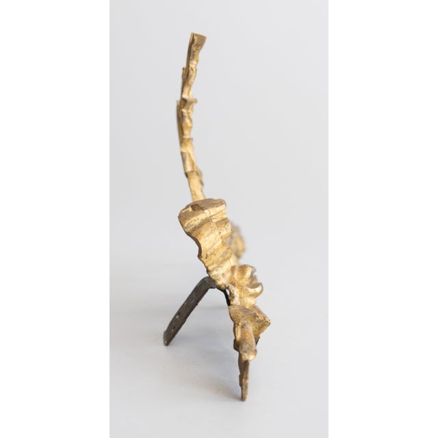 19th Century French Gilt Bronze Ormolu Bow & Garland Appliqué Tabletop Fragment Swag For Sale In Houston - Image 6 of 9