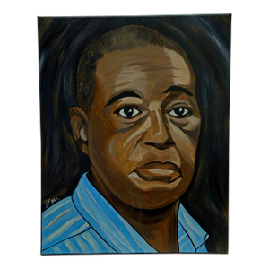 Late 20th Century Signed Oil Painting Portrait of a Man, by J. Mack - Unframed