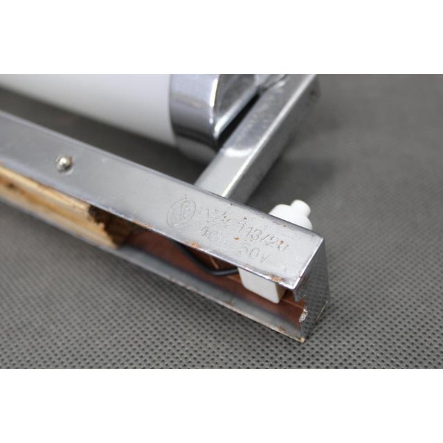 Metal Vintage Bauhaus Chrome and Milk Glass Tubular Wall Light, 1930s For Sale - Image 7 of 12