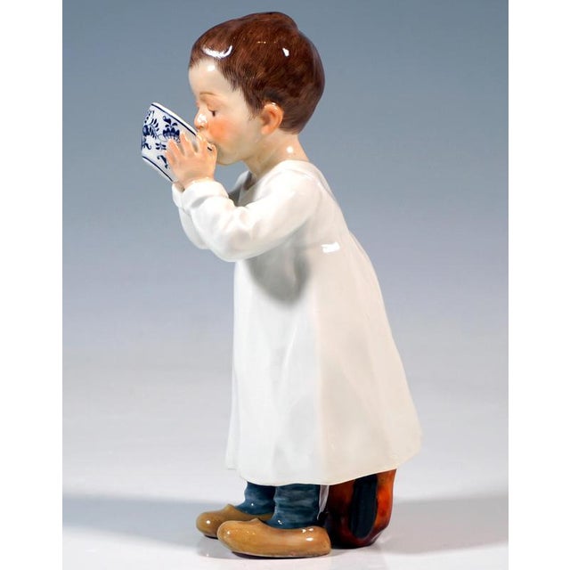 Art Nouveau Hentschelkind Boy Figurine from Meissen, 1905 For Sale - Image 3 of 6