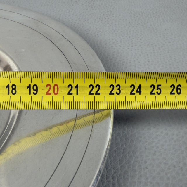 Vintage Round Trays and Chargers in Silver Plated Metal from Christofle, Set of 2 For Sale - Image 9 of 11