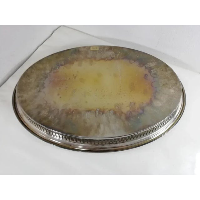 French Tray in Silver from Christofle Fleuron For Sale - Image 4 of 9