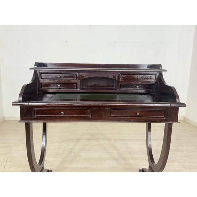 German Desk in Mahogany, 1960s For Sale - Image 6 of 10