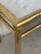 Mid-Century Modern Italian Faux Bamboo Gilt Metal Bench With White Velvet For Sale - Image 9 of 10