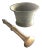 Antique Brass Apothecary Patinaed Mortor and Pestle - 2 Pieces For Sale