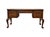 Hekman Furniture Solid Walnut Traditional Chippendale Style 58" Writing Desk W. Tooled Leather Top For Sale - Image 10 of 13