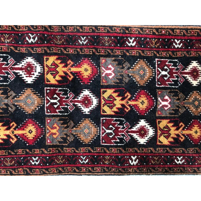 Textile Small Vintage Baluch Rug For Sale - Image 7 of 9
