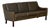 Brown Leather 3 Seater Sofa With Tapered Wood Legs Vintage Mid-Century Modern 1970s For Sale