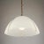 Large White Plastic and Brass Pendant Lamp by Siva Poggibonsi for Arcobaleno, Italy, 1960s For Sale - Image 10 of 11
