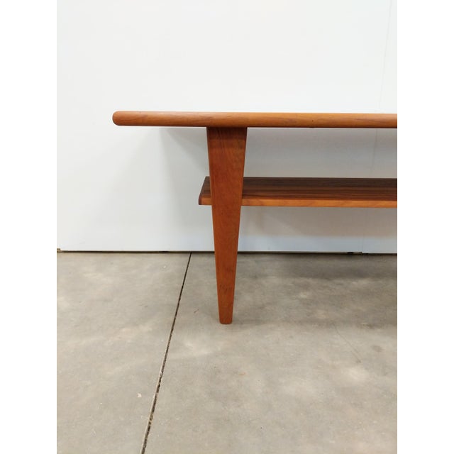 Vintage Danish Modern Teak Coffee Table For Sale - Image 4 of 9