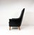 Mid-Century Modern Mid-Century Scandinavian Modern Black Leather High-Back Lounge Chair For Sale - Image 3 of 8
