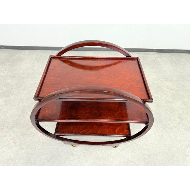 Art Deco No.1157 Serving Trolley attributed to Thonet Debrecen, 1930s For Sale - Image 3 of 10