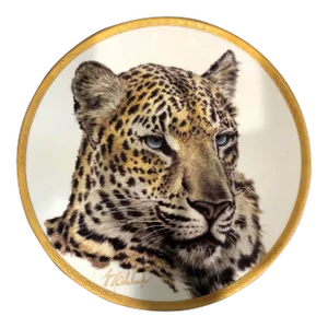 Vintage 1994 Guy Coheleach Limited Edition Numbered Plate Chinese Leopard