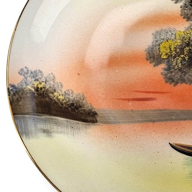 1960s Japanese Noritake Tree in the Meadow Porcelain Compote Pedestal For Sale - Image 5 of 11