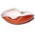 Glass Vintage Murano Barbini Persimmon Orange White Gold Flecks Italian Art Glass Centerpiece Fruit Bowl For Sale - Image 7 of 12