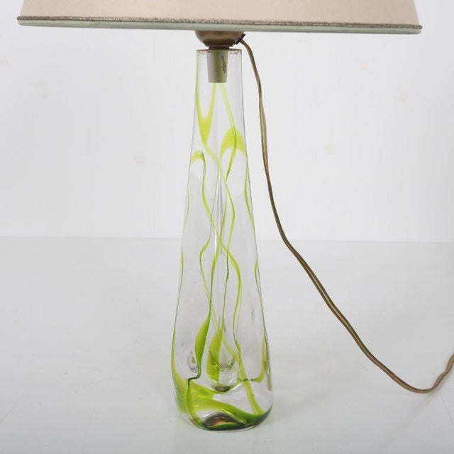 Glass Glass Table Lamp by Kristalunie Maastricht, 1950s For Sale - Image 7 of 14