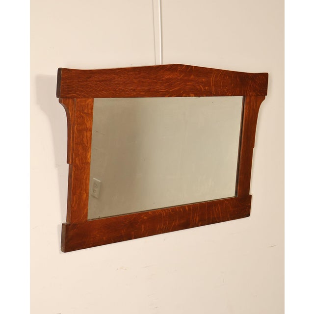 High Quality American Made L. & J.G. Stickley Arts And Crafts Wall Mirror Constructed In Quarter Sawn Oak. Features...