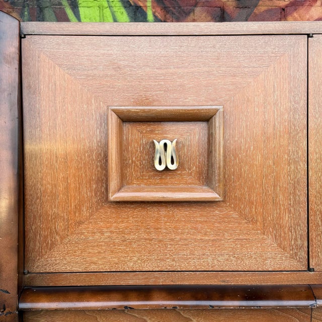 Brown James Mont Style 9 Drawer Dresser Mid Century Modern For Sale - Image 8 of 12