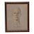 Mid-Century Modern Female Portrait Original Pen and Ink Pastel Drawing by John P. Coleman For Sale