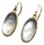 1900-1909 Pair of Signature 14k Gold Moonstone Cabochon Earrings With Shepherd Hooks For Sale
